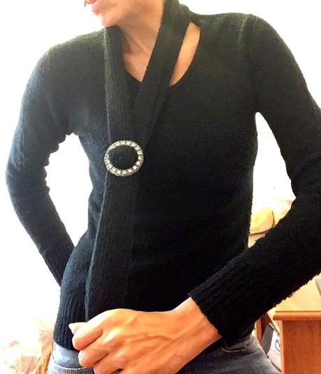 Čierny pulover, ad style,s