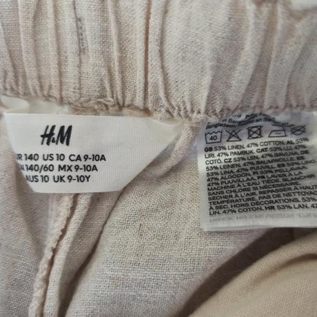 Nohavice z ľanovej zmesi, h&m,140