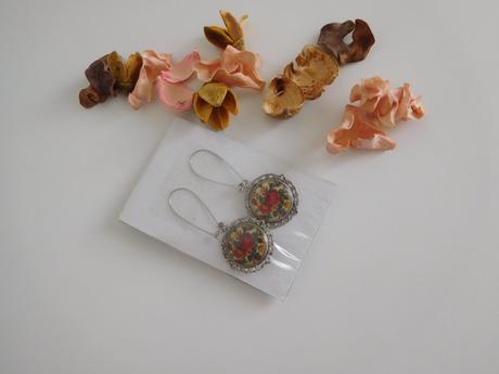 Náušnice farebné vysiace,, 