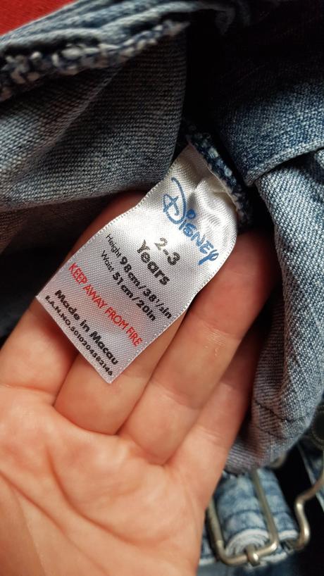 Rifľové šortky na traky, disney,98