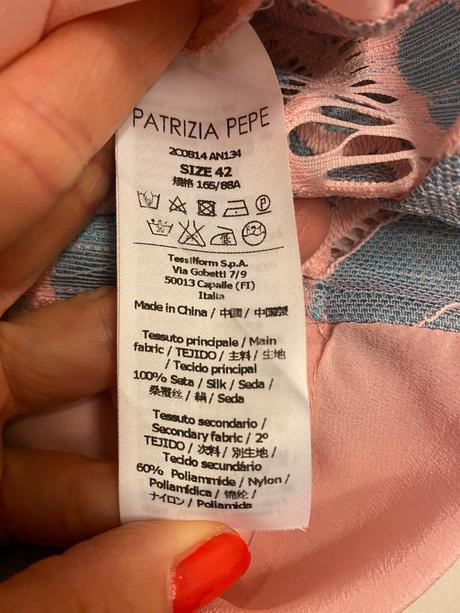 Hedvábný top zn. patrizia pepe, m