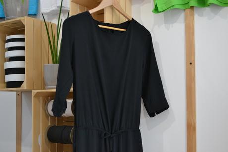 Dlhý čierny šifónový overal 36/38, 36