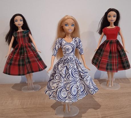 Vianočné šaty pre barbie, 