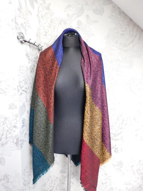 Kvalitná teplá indicka šatka, xl