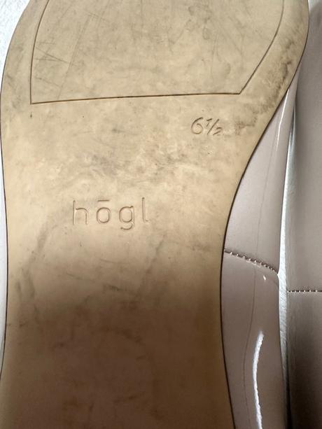 Lakované kožené balerínky zn. hogl originál, 39