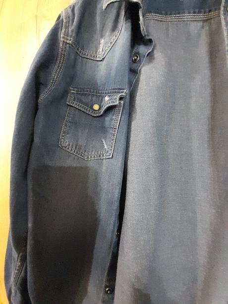 Riflová košeľa na cvoky rebel, primark,158