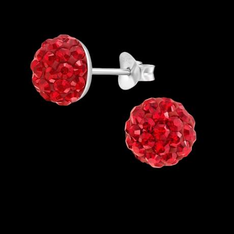 Strieborné puzetové náušnice kamienkové,