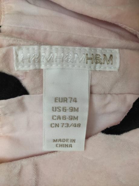 Bodkovane saty, h&m,74