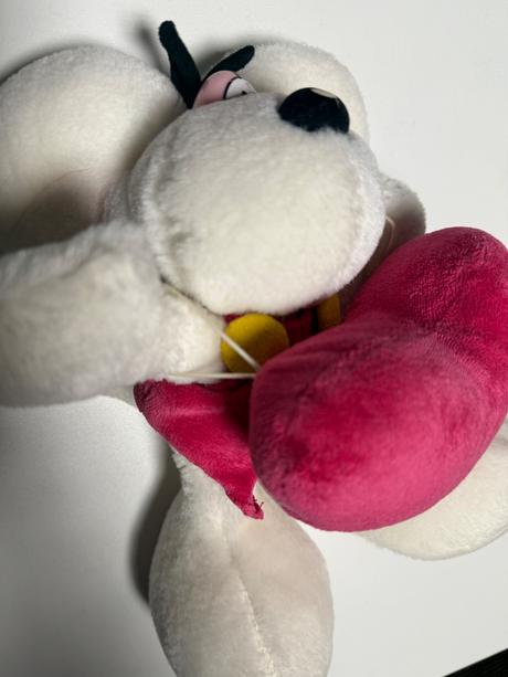 Plyšová postavička diddl s veľkým srdcom,