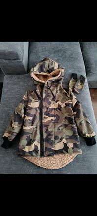 Zimná bunda ollo+soft rukavice, 116