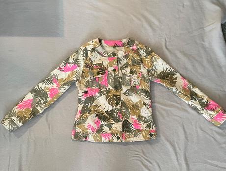 Riflová bunda vzorovaná, benetton,140