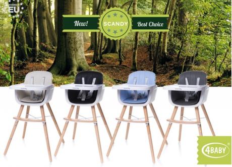 4baby scandy vysoká jedálenská stolička, 4baby