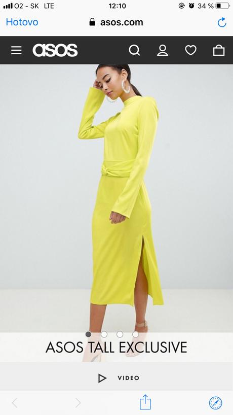 Asos tall midi saty, m