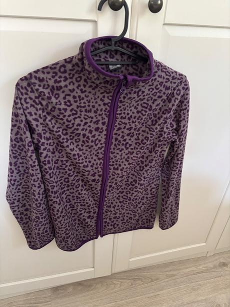 Leopardia flisova mikina na zips, 134