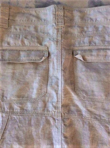 Ľanová naturálna sukňa, h&m,m