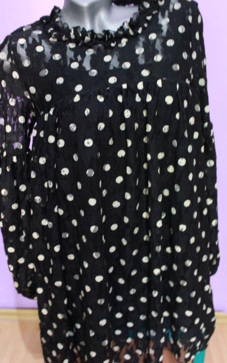 Bodkovana tunika zara, zara,m