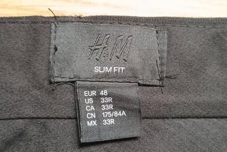 Oblek slim hm, 48
