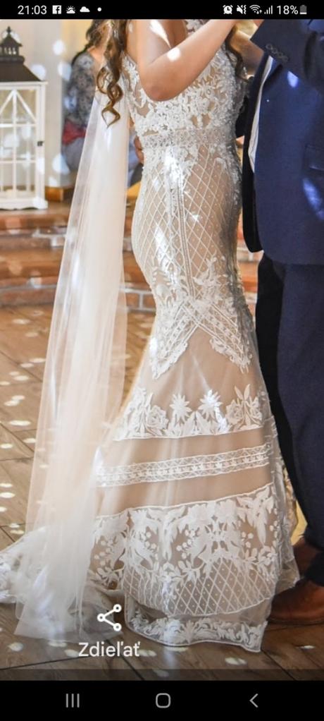 Svadobné šaty  nie tuctové, l