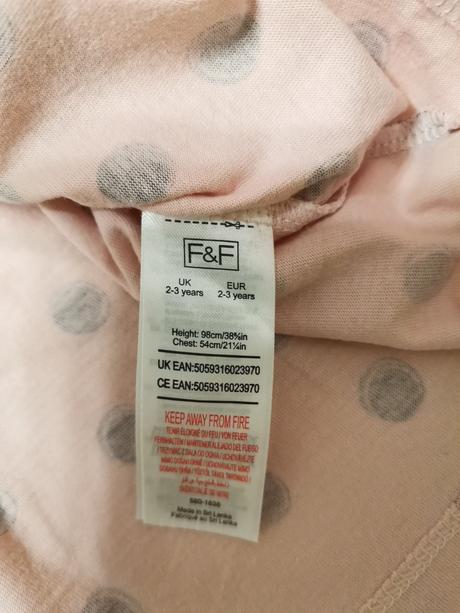 Šatôčky s dlhým rukávom, f&f,98