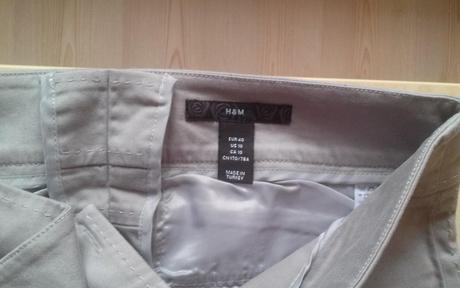 Svetlosivé pohodlné bavlnené nohavice h&m, h&m,38