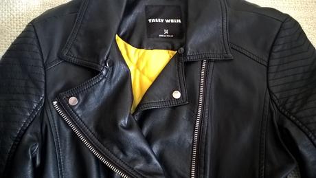 Koženková prechodná bunda, tally weijl,34