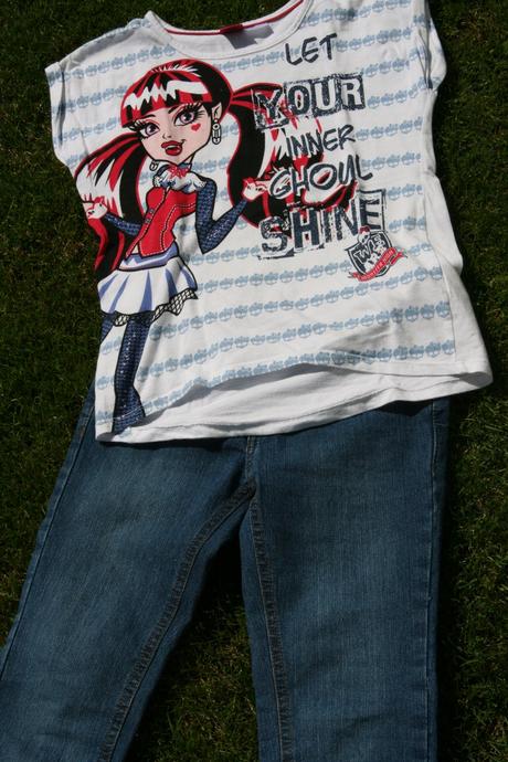 3/4 rifle a tričko monster high veľ.8/9 rokov, 134