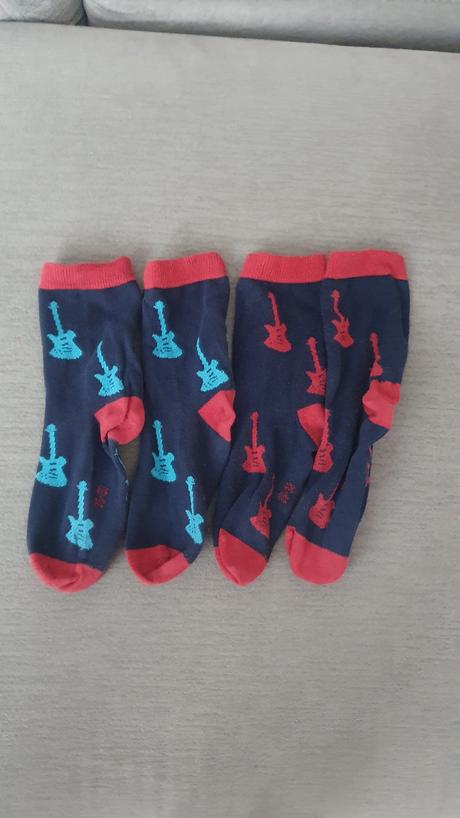 2 x ponožky s gitarami, next,33
