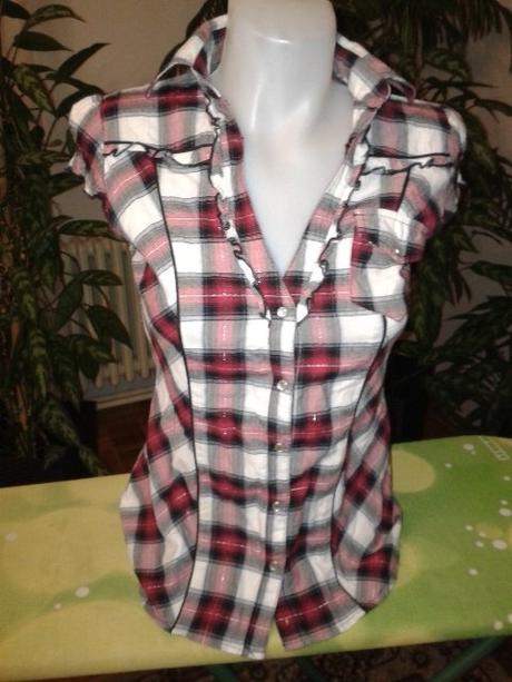 Károvaná blúzka zebra veľ. s, s