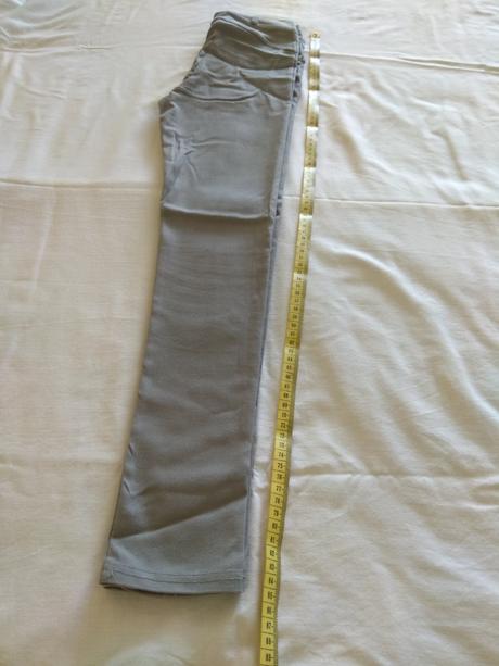 Šedé elastické tenké nohavice, 140