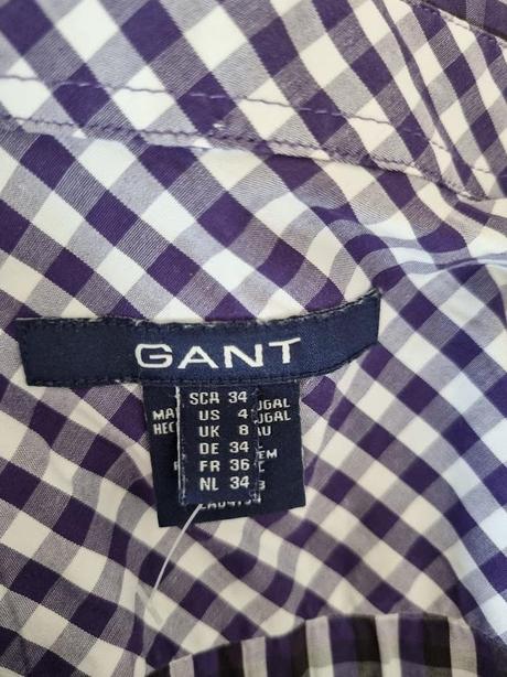 Fialová károvaná blúzka gant veľ. 36, gant,36