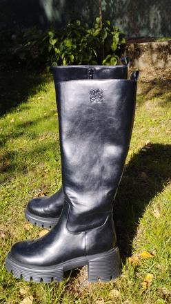 Nové čierne vysoké čižmy nine west (z ccc), nine west,39