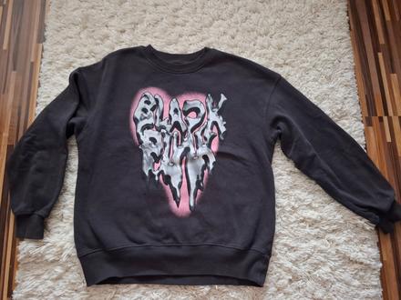 Black pink mikina, h&m,134