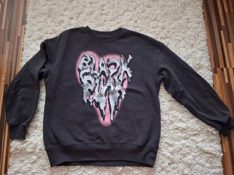 Black pink mikina, h&m,134