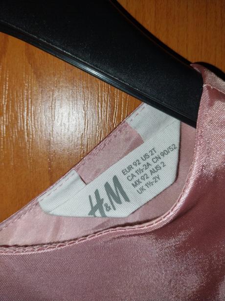 Slávnostné šaty staroružovej farby h&m, h&m,92