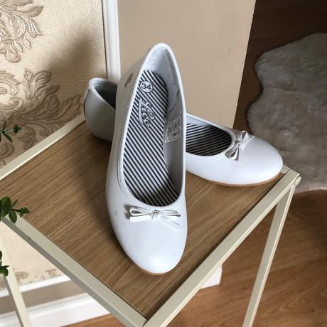 Lico biele kožené balerínky, 34