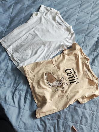 2x tričká 9-10r, h&m,140