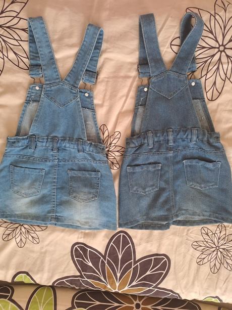 Riflove šaty na traky cena spolu 3-5 r., 98