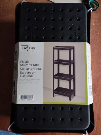 Plastový regál, 100 x 38 x 23 cm, 