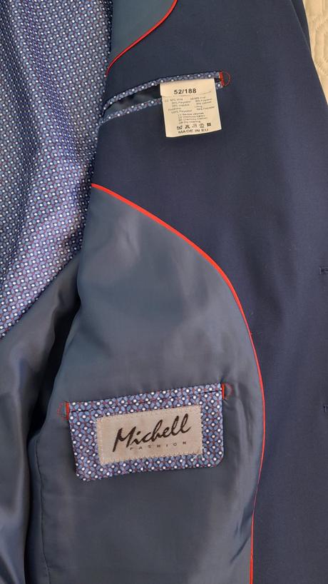 Oblek slim fit + košeľa +motýlik, l