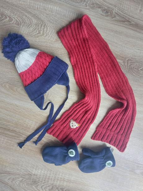 Šál, čiapka, rukavice (steiff, lindex) 2-3r, lindex,98