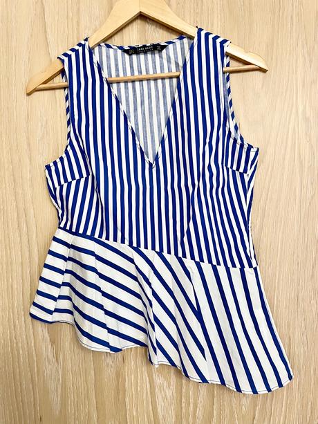 Pruhovane tricko zara ako nové, zara,s