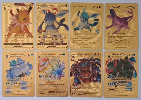 Pokémon karty zlaté plastové (30 ks),