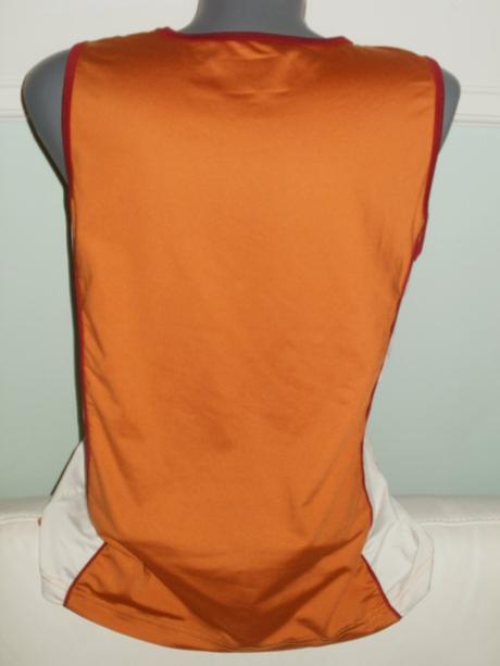 Oranžovo- biele tričko, tcm,40