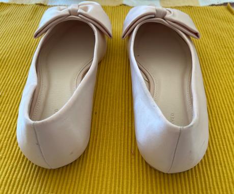 Krémové baleríny s mašľami reserved, 38, reserved,38