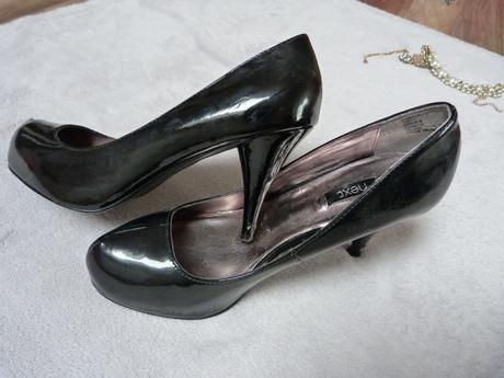 Čierne lesklé lodičky next 38, next,38