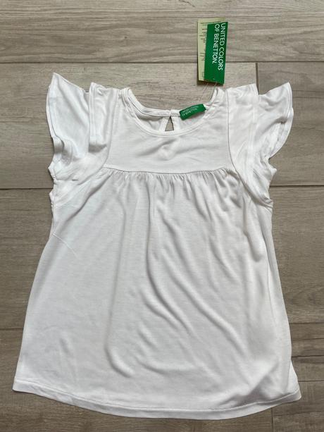 Biele elegantnejšie tričko, benetton,104 / 110