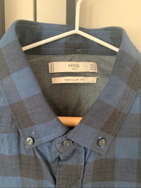 Modrá pánska flanelová košeľa mango, mango,l