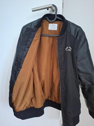 Polokožená bunda, zara,152