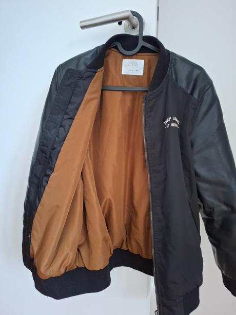 Polokožená bunda, zara,152