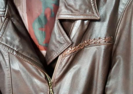 Dámska kožená bunda/krátky kabát na zips xxl, xxl
